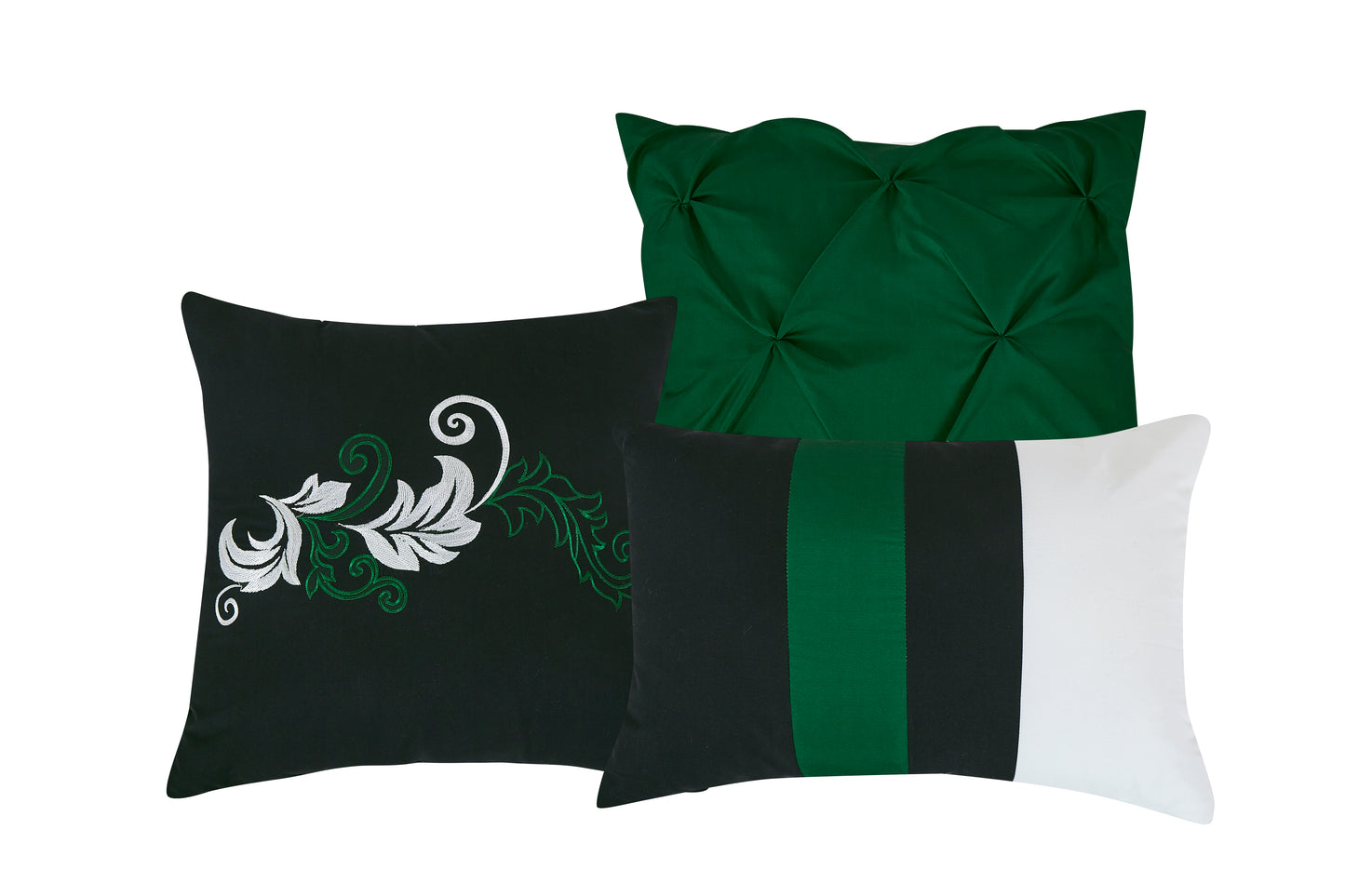 Napa 7-piece Luxury Leaves Scroll Embroidery Bedding Comforter Set