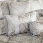 Noelle 7-Piece Silver Gray Brown Floral Medallion Jacquard Comforter Set
