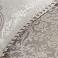Noelle 7-Piece Silver Gray Brown Floral Medallion Jacquard Comforter Set