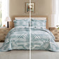 5-Piece Oversized Jacquard Matelasse Damask Pattern Lightweight Reversible Coverlet Set