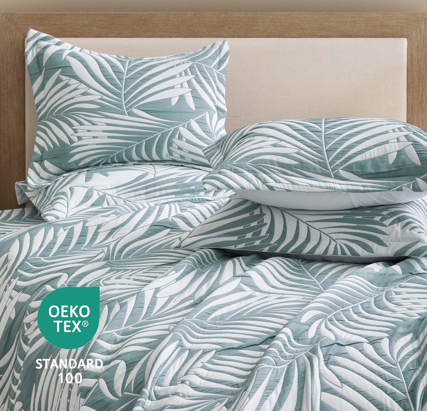 5-Piece Oversized Jacquard Matelasse Damask Pattern Lightweight Reversible Coverlet Set