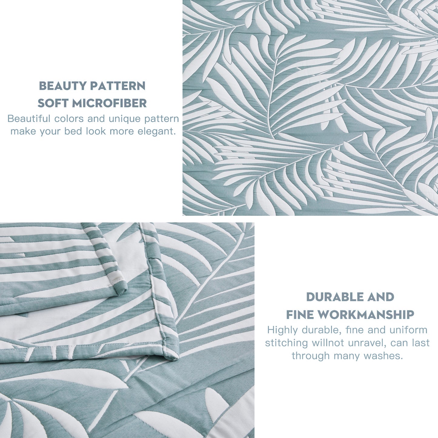 5-Piece Oversized Jacquard Matelasse Damask Pattern Lightweight Reversible Coverlet Set