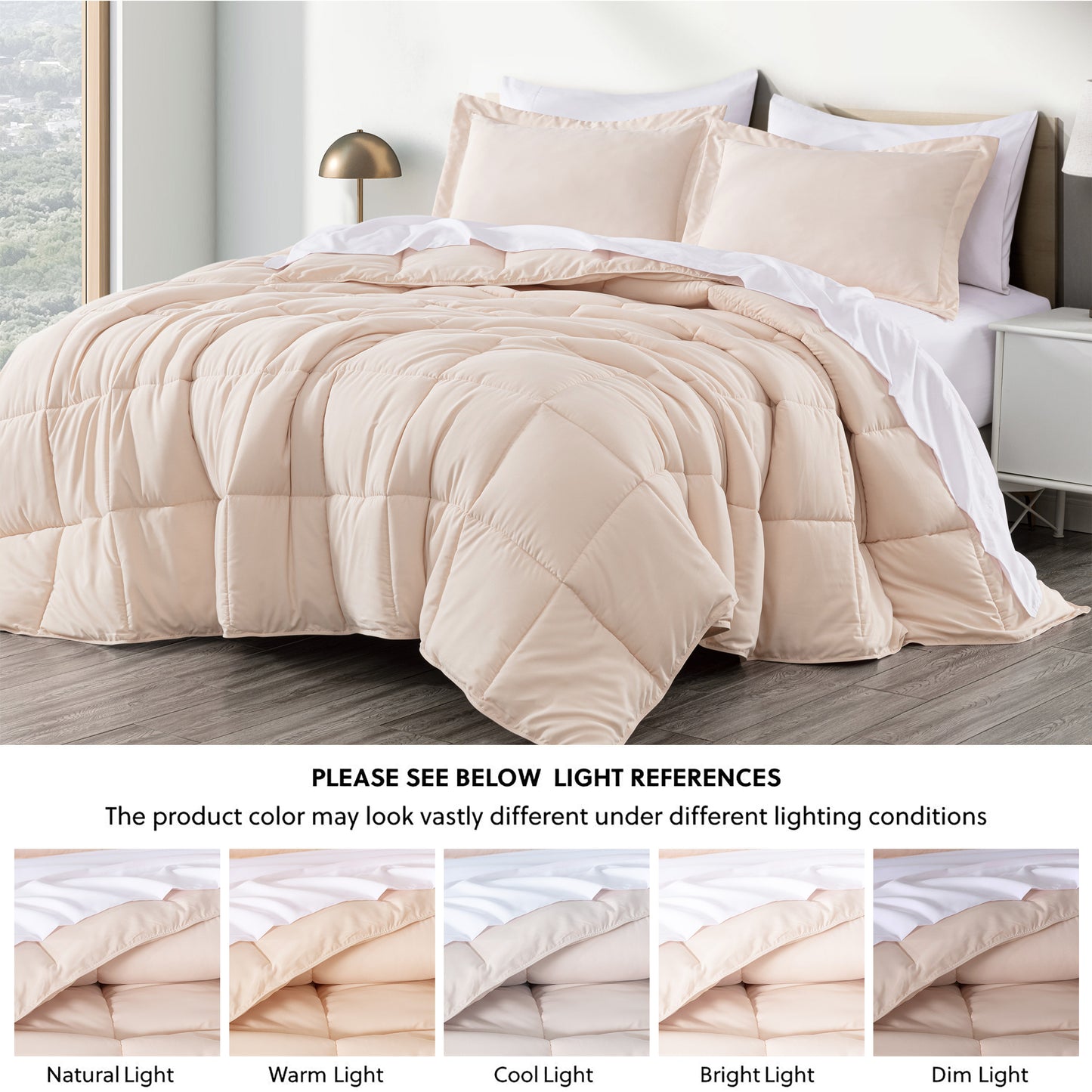 Peachskin Microfiber Down Alternative Comforter Set