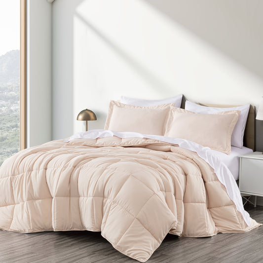 Peachskin Microfiber Down Alternative Comforter Set