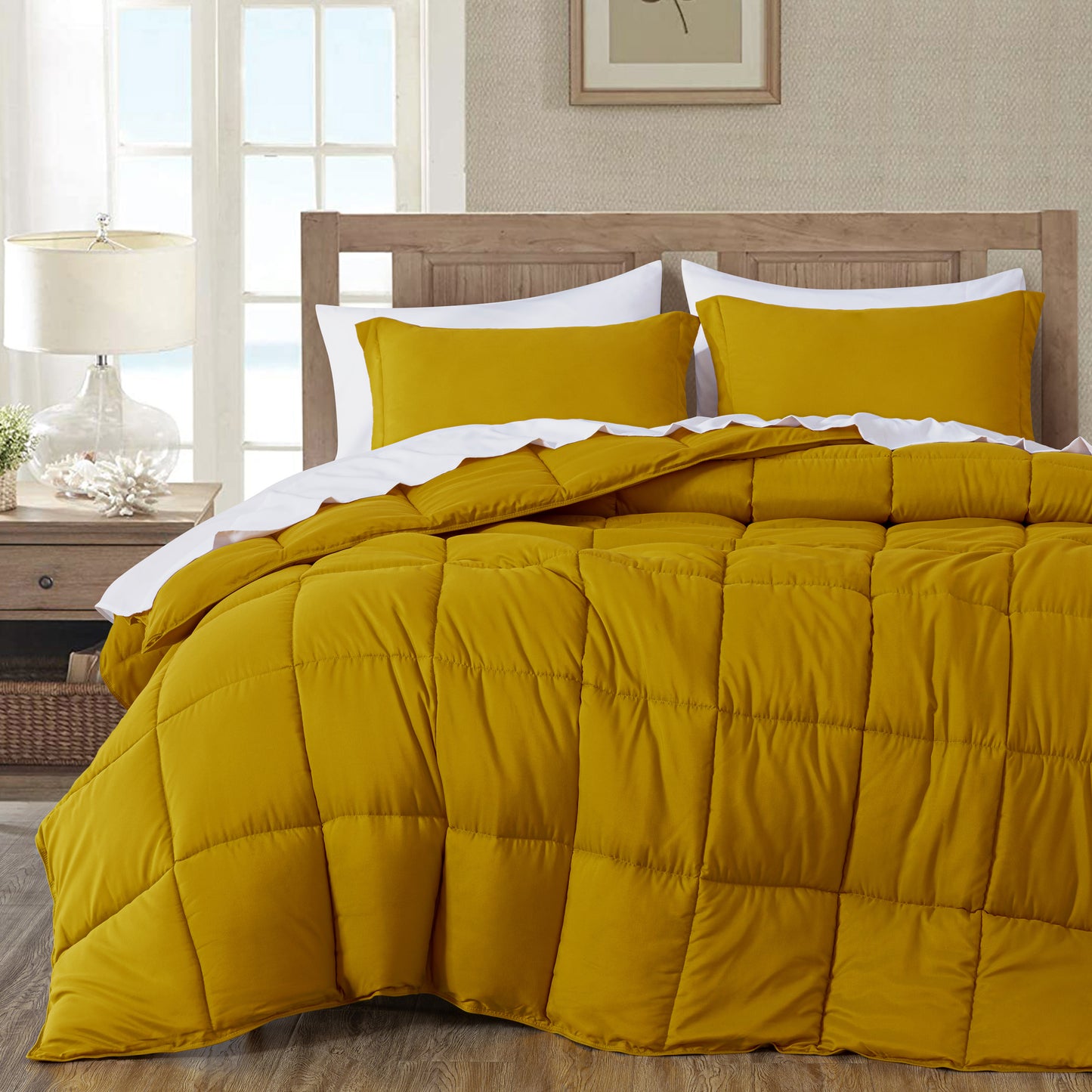 Peachskin Microfiber Down Alternative Comforter Set