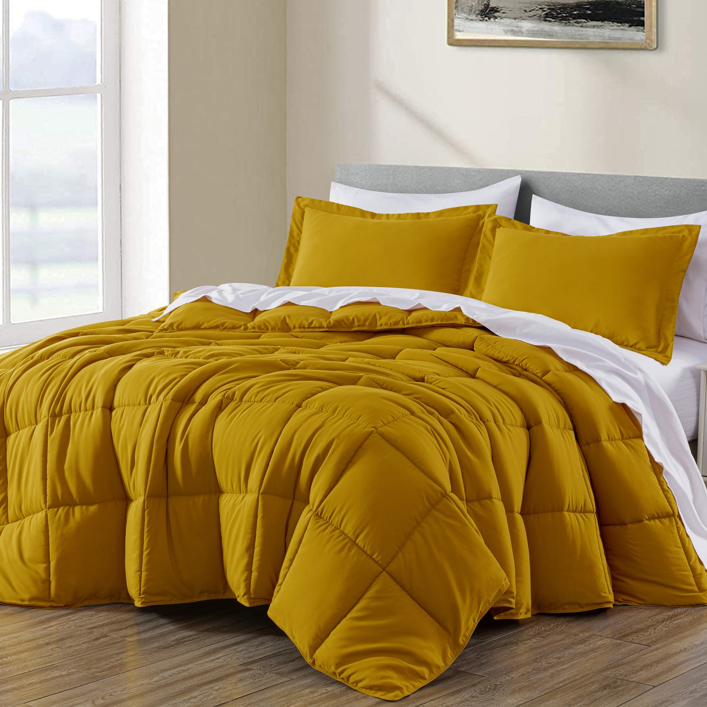 Peachskin Microfiber Down Alternative Comforter Set