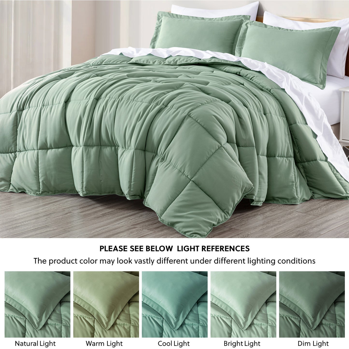 Peachskin Microfiber Down Alternative Comforter Set