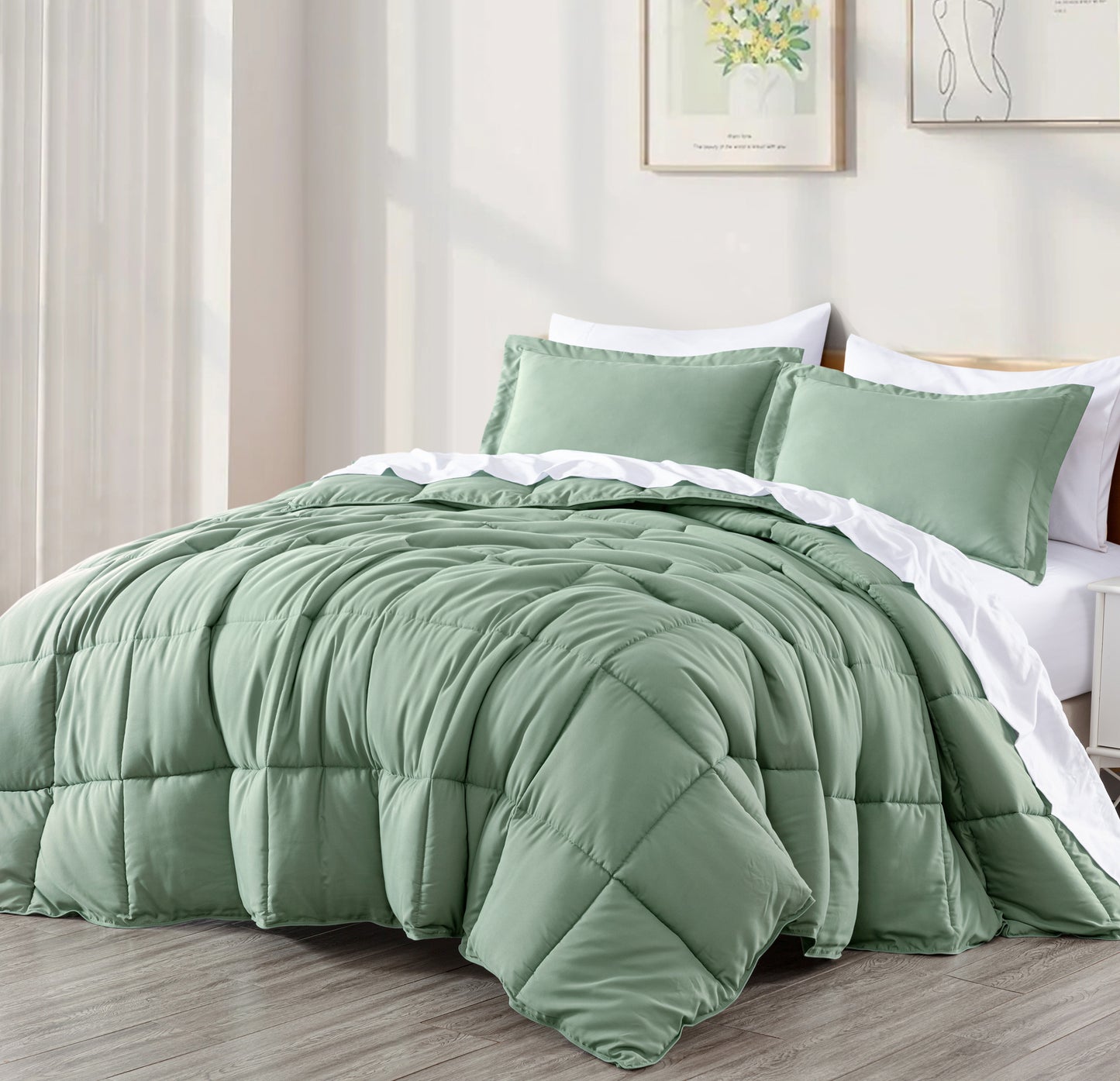 Peachskin Microfiber Down Alternative Comforter Set