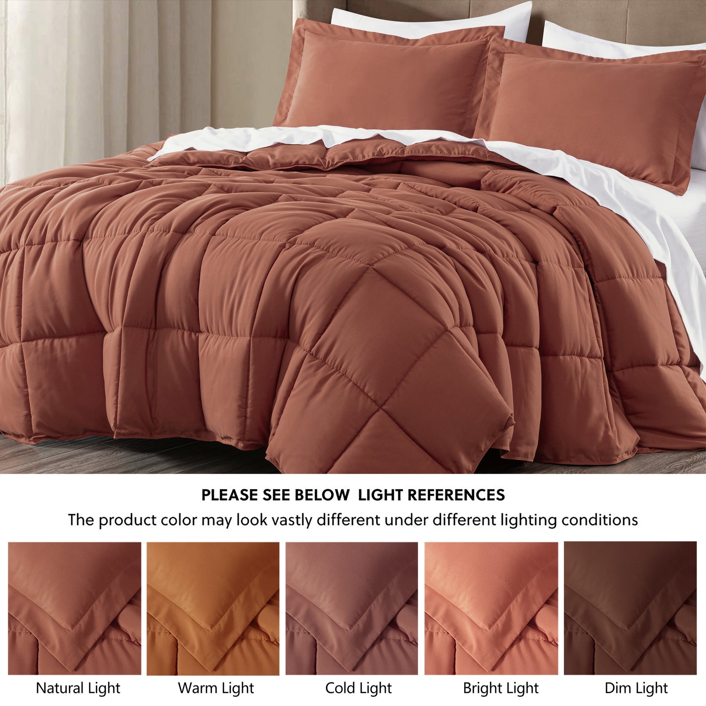 Peachskin Microfiber Down Alternative Comforter Set