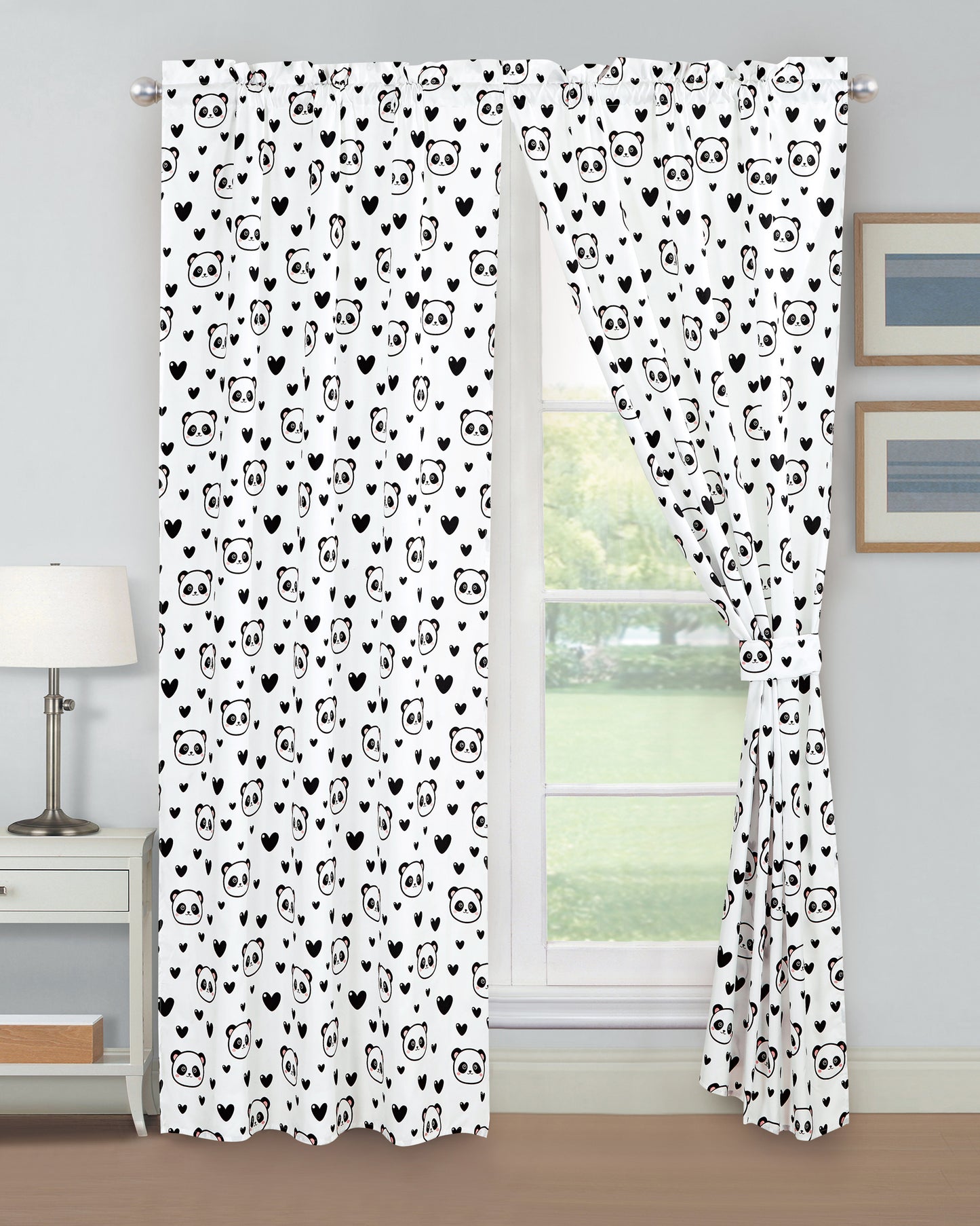 4-Piece Kids/Teens Multi-Color Printed Soft Microfiber Window Curtain Set
