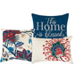 Paradise 7-Piece Multicolor Red Blue Cream Floral Printed Microfiber Comforter Set
