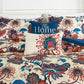 Paradise 7-Piece Multicolor Red Blue Cream Floral Printed Microfiber Comforter Set