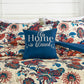Paradise 7-Piece Multicolor Red Blue Cream Floral Printed Microfiber Comforter Set