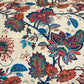 Paradise 7-Piece Multicolor Red Blue Cream Floral Printed Microfiber Comforter Set