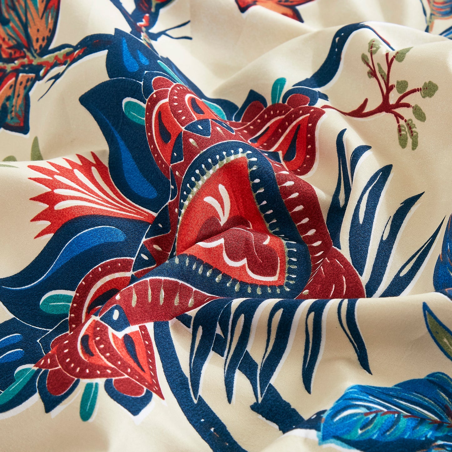 Printed Floral Microfiber Sheet Set with Deep Pocket