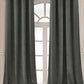 Parker Premium Textured Velvet Grommet Window Curtain Set of 2 Panels, Elegant Room Darkening Window Treatment