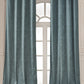 Parker Premium Textured Velvet Grommet Window Curtain Set of 2 Panels, Elegant Room Darkening Window Treatment