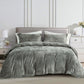 Piers Luxurious Distressed Velvet Duvet Cover Set