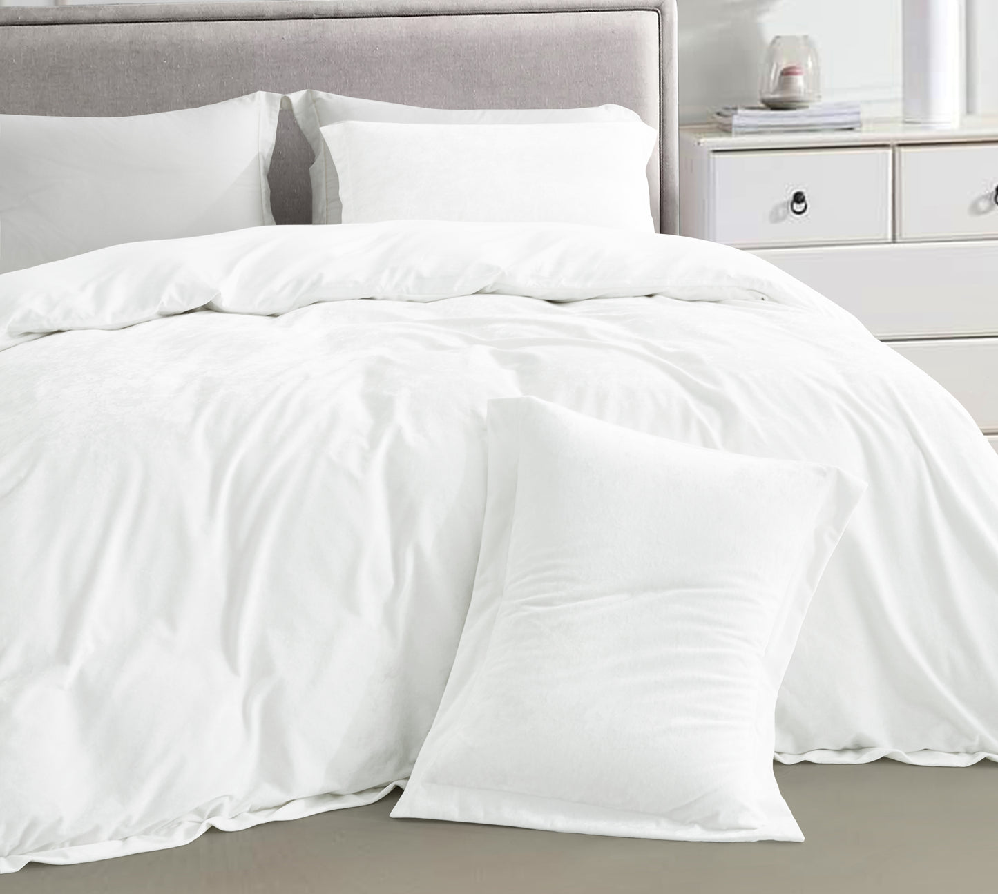 Piers Luxurious Distressed Velvet Duvet Cover Set