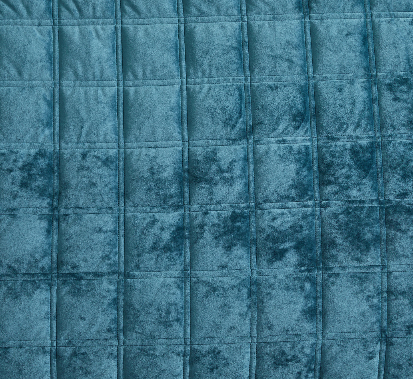 Piers Double Square Stitched Distressed Velvet Quilt Set