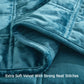 Piers Double Square Stitched Distressed Velvet Quilt Set