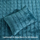 Piers Double Square Stitched Distressed Velvet Quilt Set