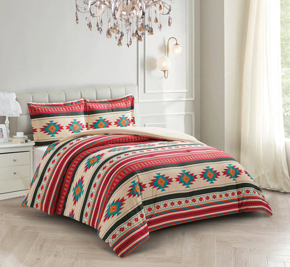 Prescott Southwestern Tribal Multi-Color Comforter Set