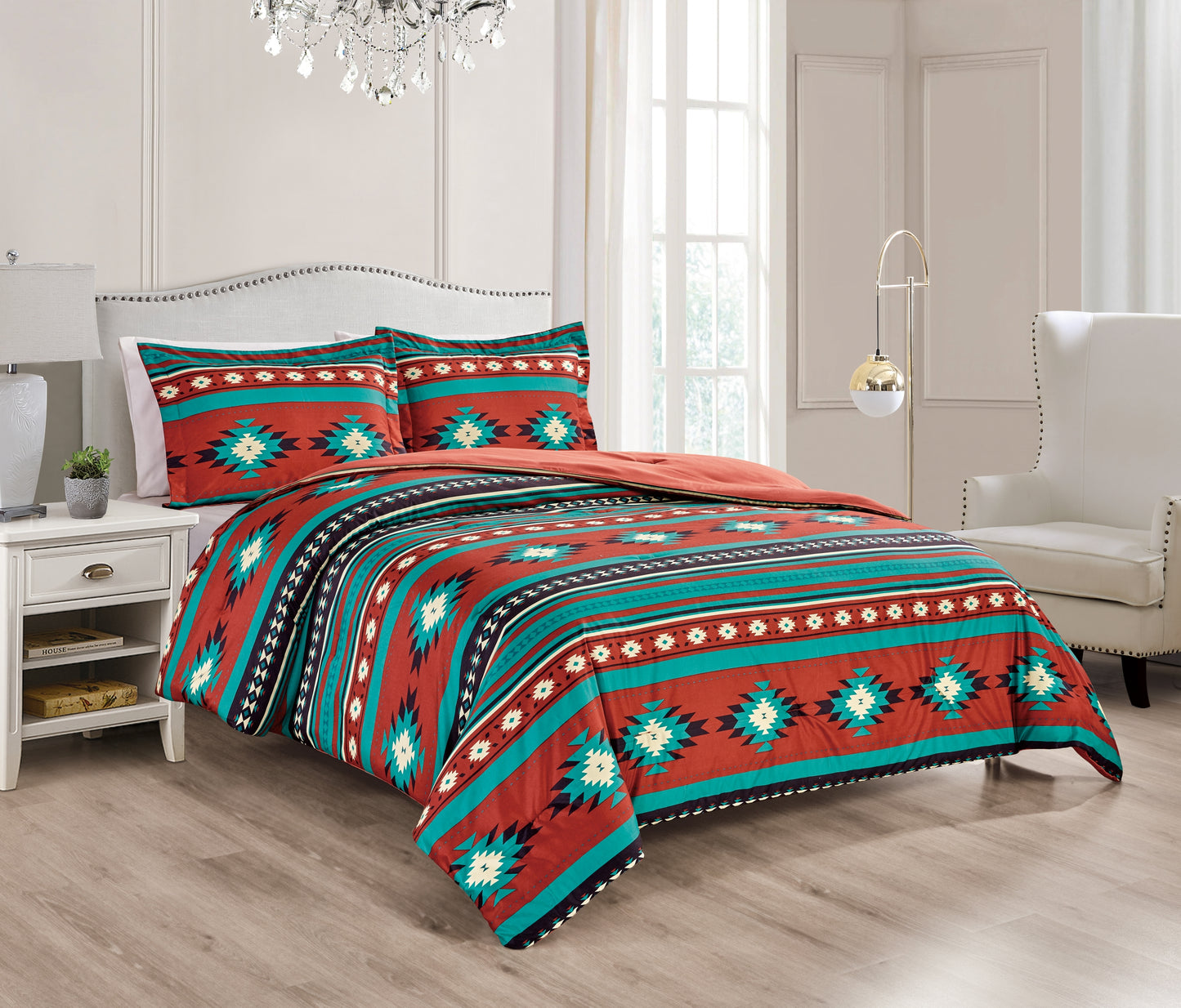 Prescott Southwestern Tribal Multi-Color Comforter Set