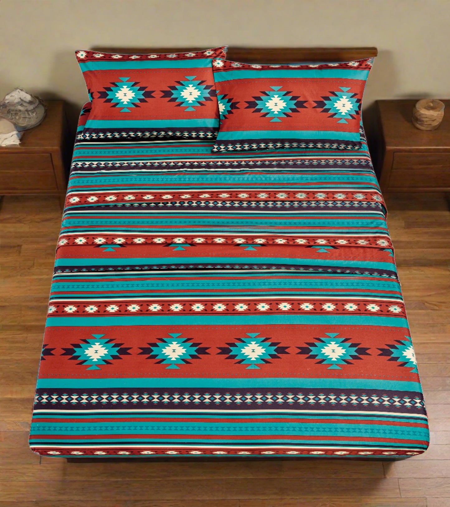 Prescott 4-Piece Southwestern Tribal Multi-Color Sheet Set