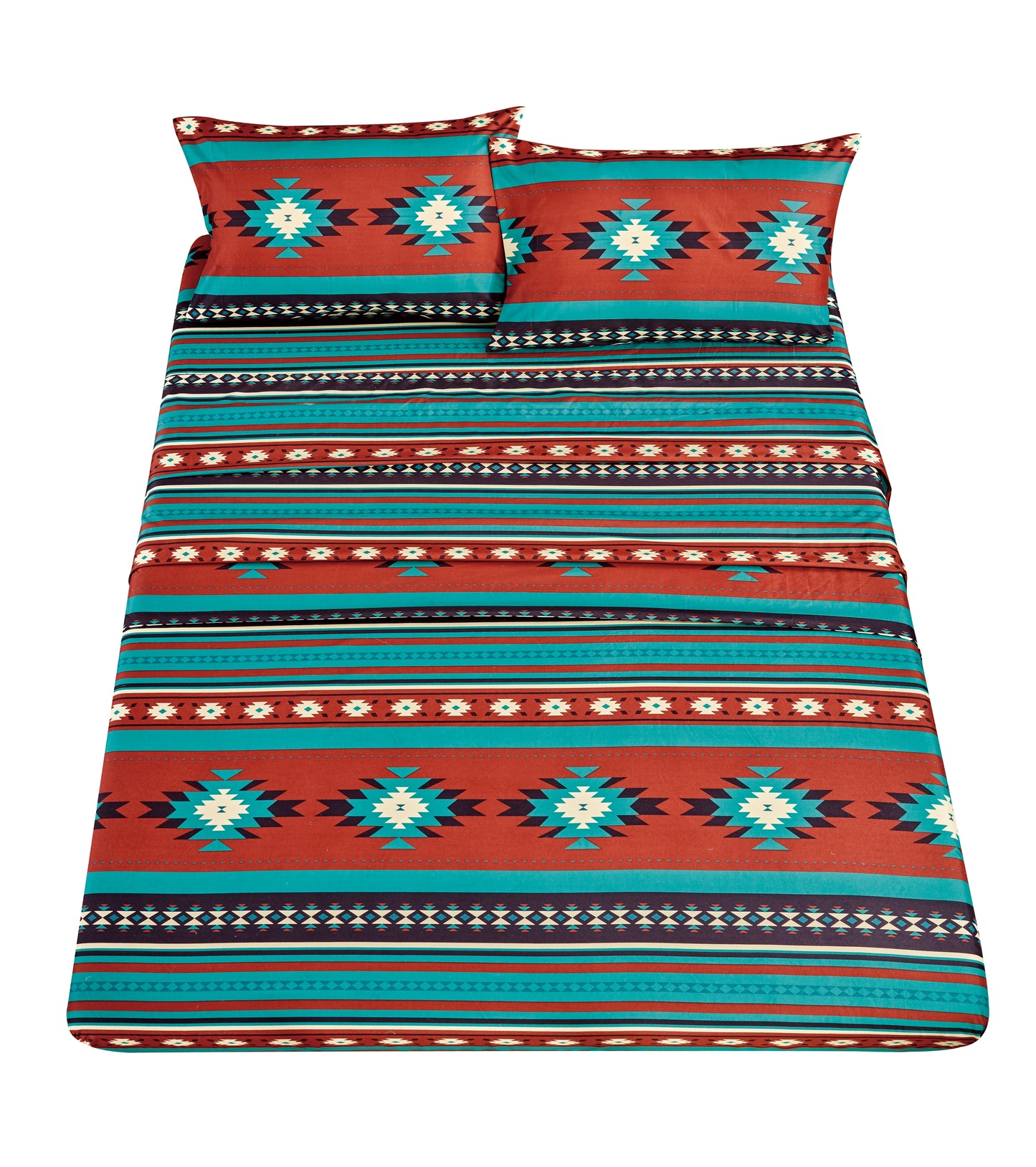 Prescott 4-Piece Southwestern Tribal Multi-Color Sheet Set