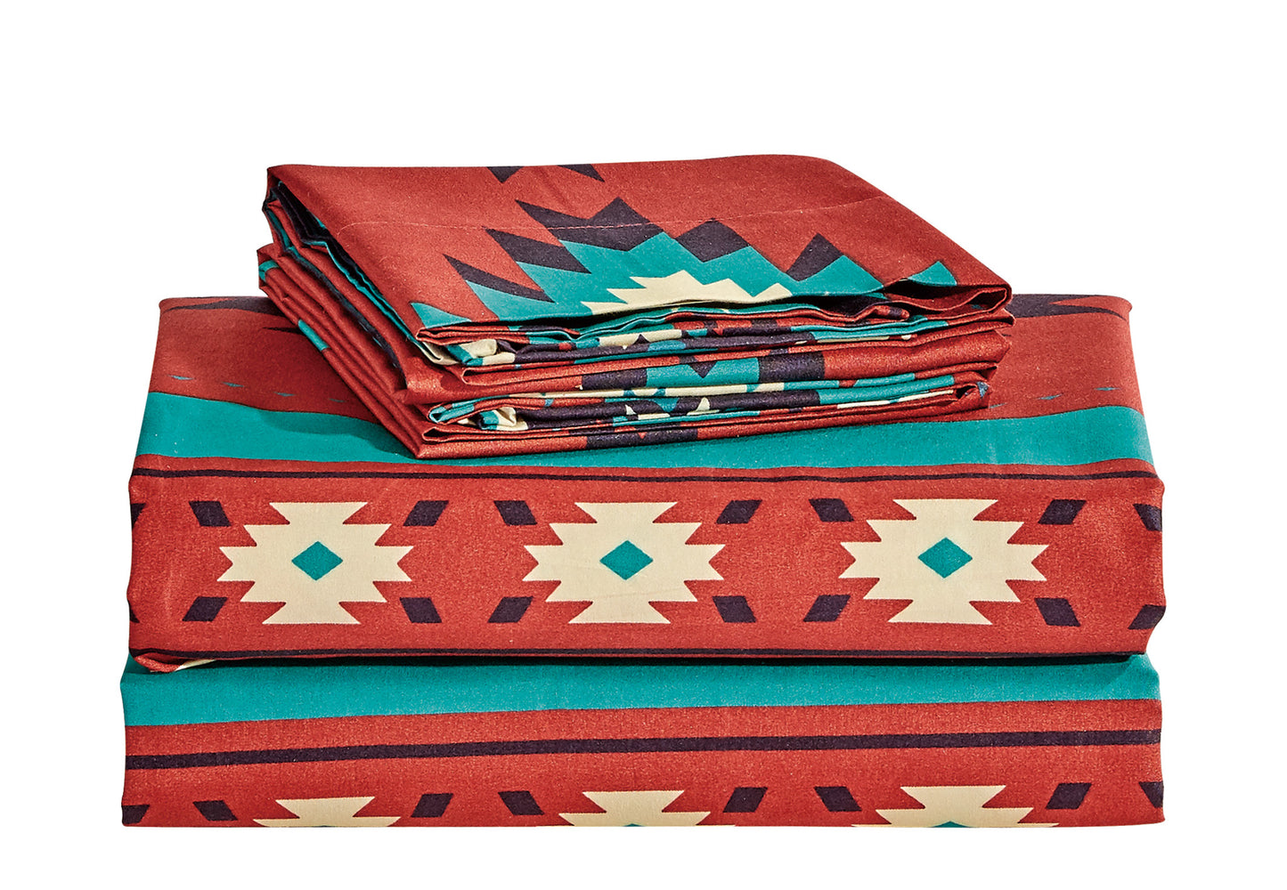 Prescott 4-Piece Southwestern Tribal Multi-Color Sheet Set