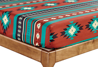 Prescott 4-Piece Southwestern Tribal Multi-Color Sheet Set