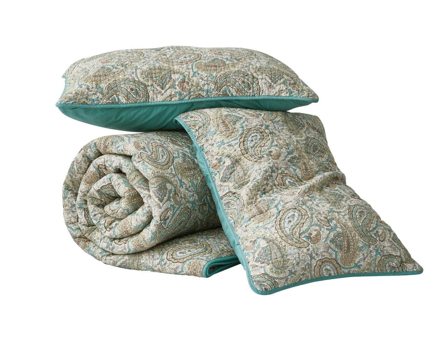 2/3-Piece Printed Lightweight Reversible Stone Washed Cotton Quilt Set