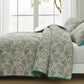 2/3-Piece Printed Lightweight Reversible Stone Washed Cotton Quilt Set