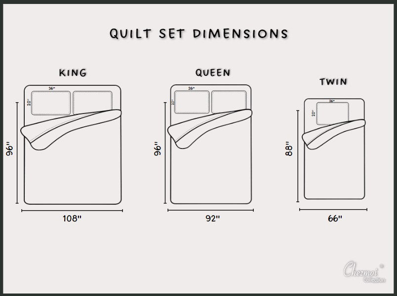 Quilt Set Dimensions