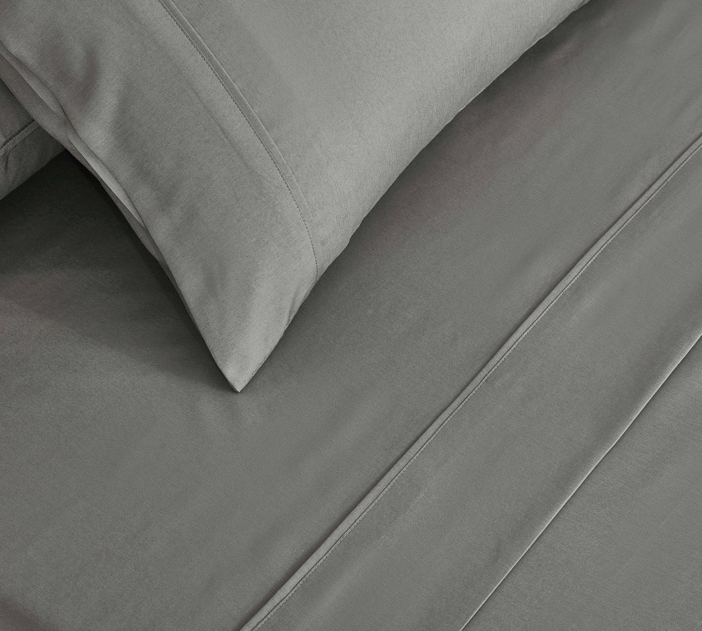 4-Piece Stone Washed Rayon Derived from Bamboo & Polyester Blended Sheet Set