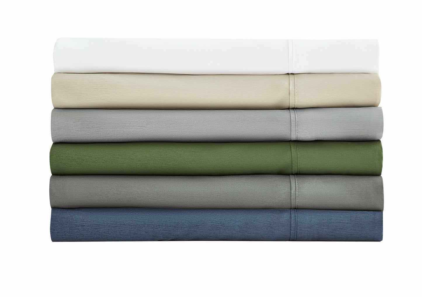 4-Piece Stone Washed Rayon Derived from Bamboo & Polyester Blended Sheet Set