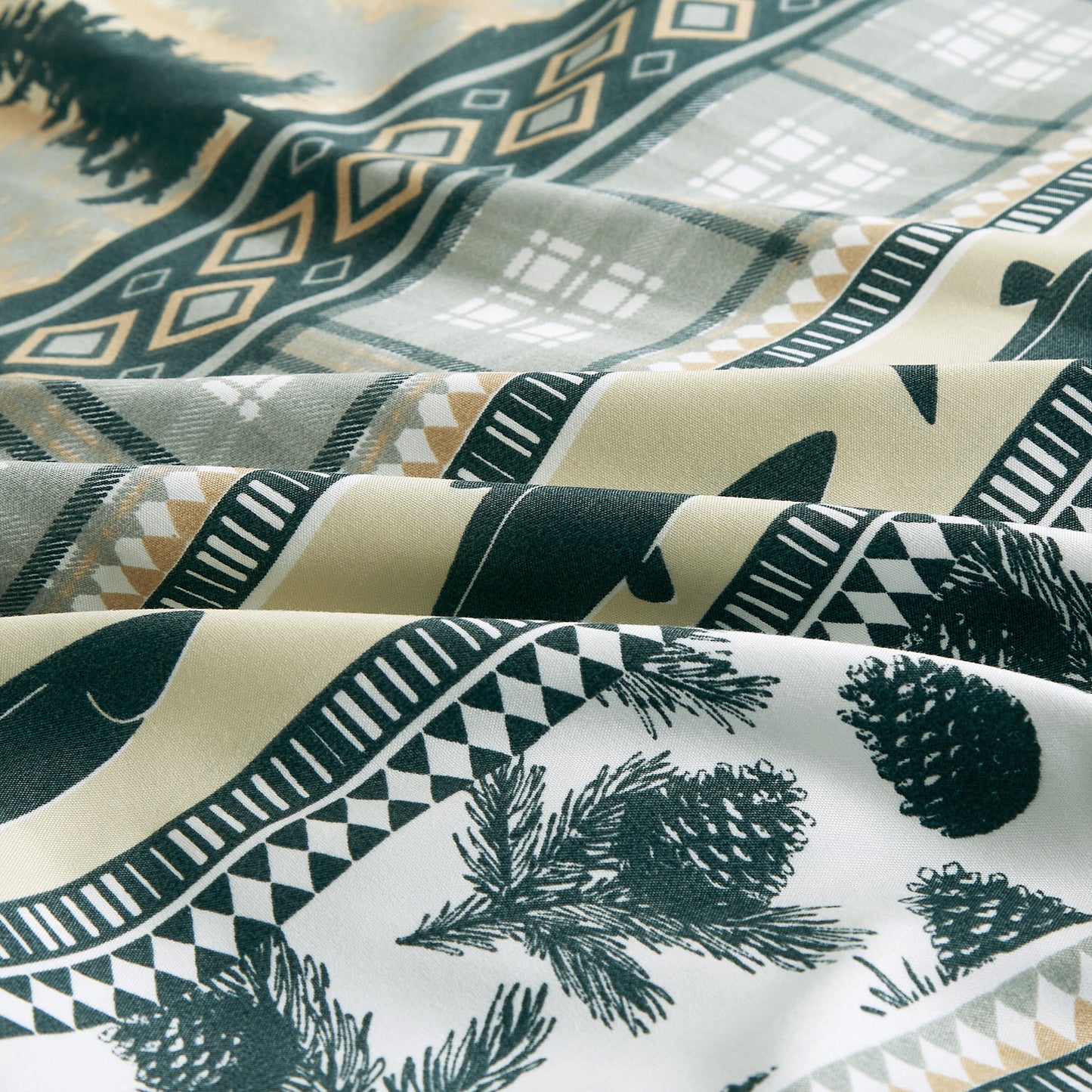 7-Piece Multicolor Printed Microfiber Bed in a Bag Comforter Set With Sheet Set