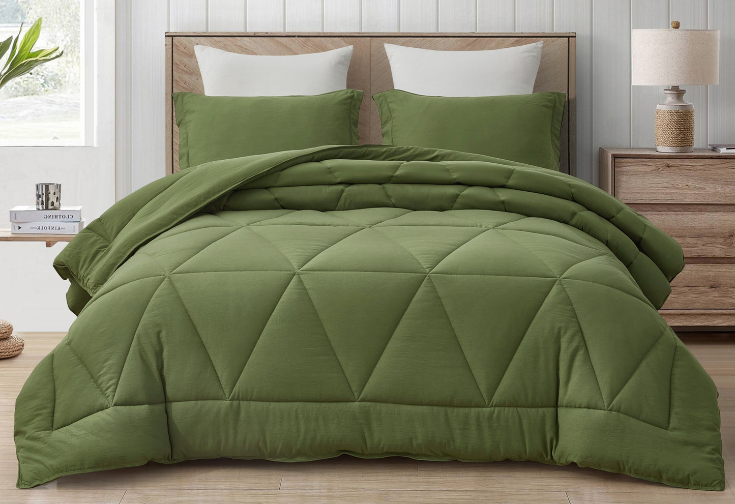 Rory 3-Piece Triangle Geometric Microfiber Comforter Set