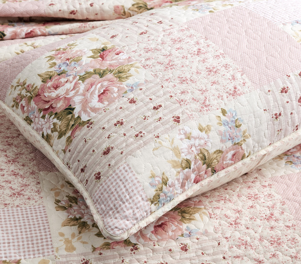 2/3-Piece Printed Lightweight Reversible Stone Washed Cotton Quilt Set