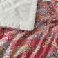 Rowan 2/3-Piece Washed Cotton Comforter Set, Printed Patchwork Vintage Floral Paisley Patterns Lightweight All-Season Bedding Set