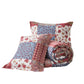 Rowan 2/3-Piece Washed Cotton Comforter Set, Printed Patchwork Vintage Floral Paisley Patterns Lightweight All-Season Bedding Set