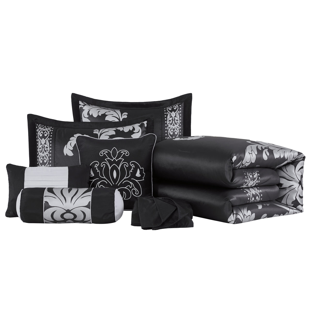 Royale 7-Piece Jacquard Woven Floral Comforter Set