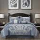 Royale 7-Piece Jacquard Woven Floral Comforter Set