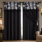 Royale 4-piece Floral Jacquard Window Curtain Set
