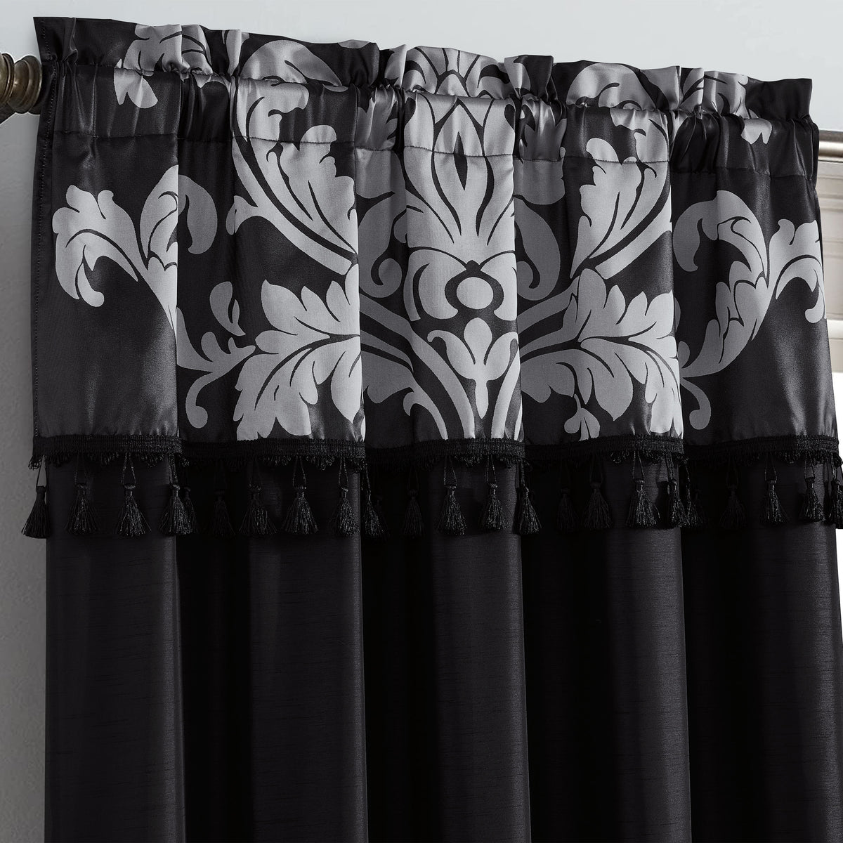 Royale 4-piece Floral Jacquard Window Curtain Set