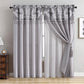 Royale 4-piece Floral Jacquard Window Curtain Set