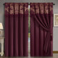 Royale 4-piece Floral Jacquard Window Curtain Set