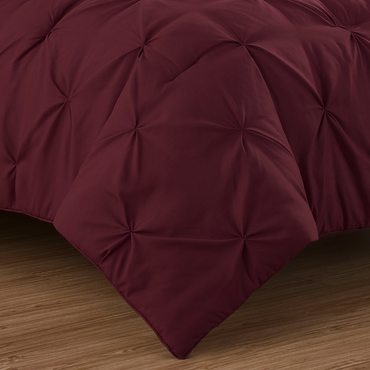 10-Piece Bed in a Bag Pintuck Design Comforter Set - Soft Microfiber Bedding with Sheets, Shams & Decorative Pillow