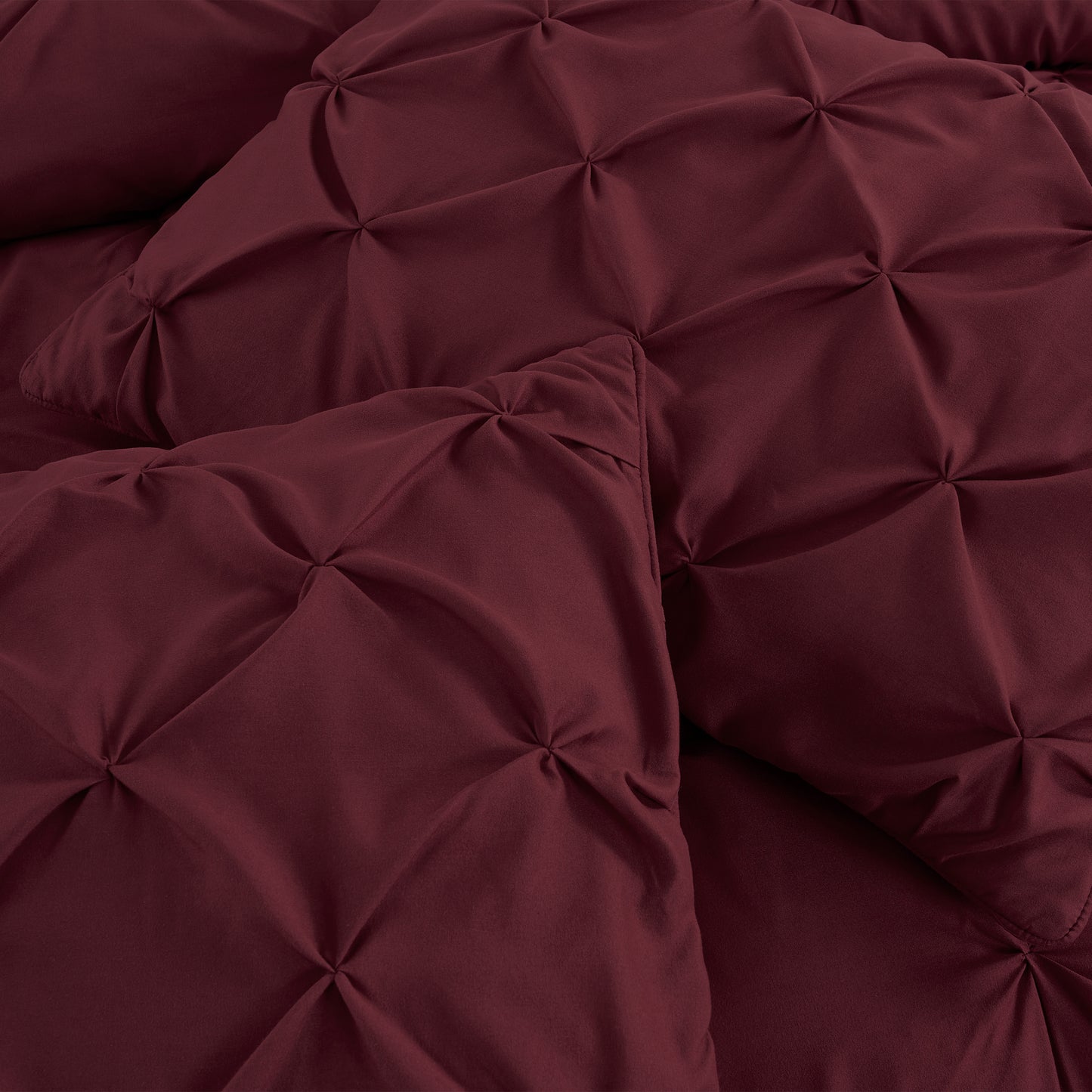 10-Piece Bed in a Bag Pintuck Design Comforter Set - Soft Microfiber Bedding with Sheets, Shams & Decorative Pillow